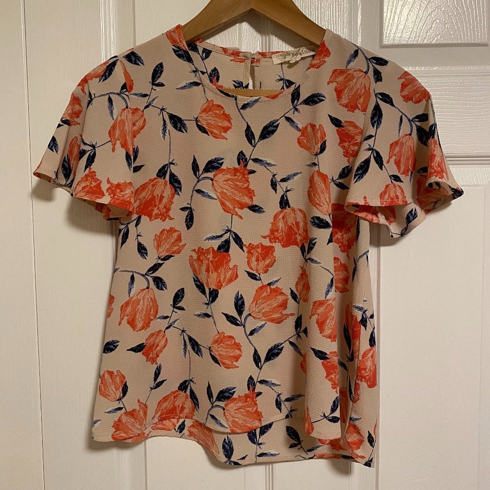 Floral Cropped Blouse - XS